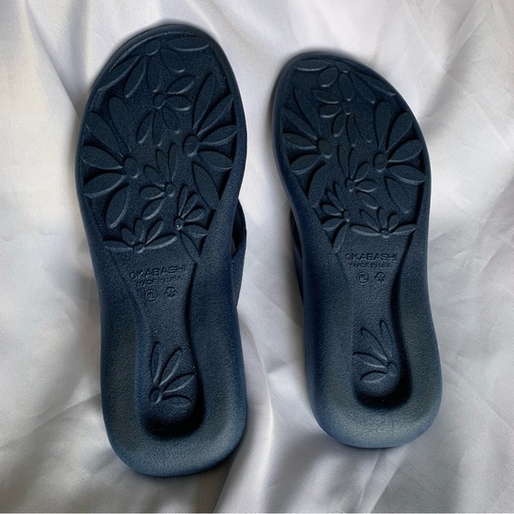 Okabashi Support Sandals Flip Flops Women's Dark Navy Blue Medium/Large - Picture 7 of 11